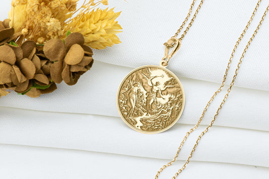 Adam and Eve Pendant Necklace